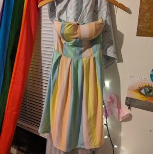 A pastel mini dress